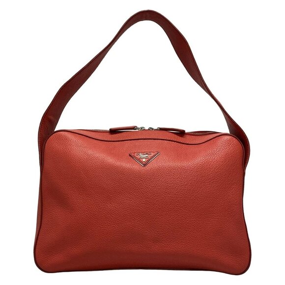 Auth PRADA - 1BC023 Red Leather Shoulder Bag - Picture 1 of 16